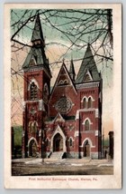 Warren PA First Methodist Episcopal Church Pennsylvania Postcard X27 - £7.80 GBP