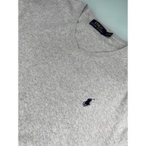 Polo Ralph Lauren Men Sweater 100% Pima Cotton V Neck Gray Pullover Large L - £15.48 GBP