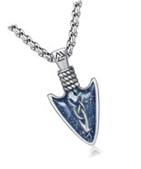 Viking Arrowhead Necklaces 925 Sterling Silver Celtic Knot Arrow - $158.75