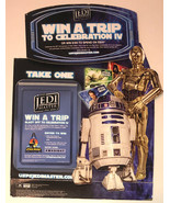 RARE 2007 Star Wars Celebration USPS Counter Dump Display w/ C-3PO &amp; R2-D2 - £61.91 GBP