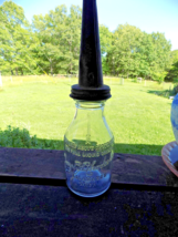 Antique 1922 Jay B Rhodes Glass  Quart Oil Bottle Vented Spout Kalamazoo... - £55.79 GBP