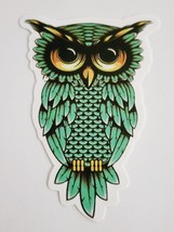Super Cute Cartoon Owl Green Color Animal Bird Theme Sticker Decal Embellishment - £1.77 GBP