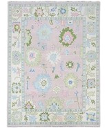 Oushak Handmade Woolen afgha Design Traditional Oriental Turkish Pink Co... - $908.36 CAD+