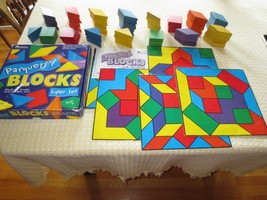 Learning Resources Parquetry Blocks Super Set w/Game Instructions, Extra Blocks - £15.84 GBP