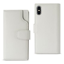 [Pack Of 2] Reiko iPhone X/iPhone XS Genuine Leather Wallet Case With Open Th... - £30.56 GBP