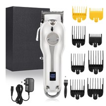 Electric Hair Trimmer, Professional Hair Clipper Cutting, Us Plug (Silver). - £63.64 GBP