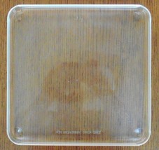 Square 10 5/8&quot; X 10 1/2&quot; Microwave Clear Glass Tray Oven Plate Clean - £19.25 GBP