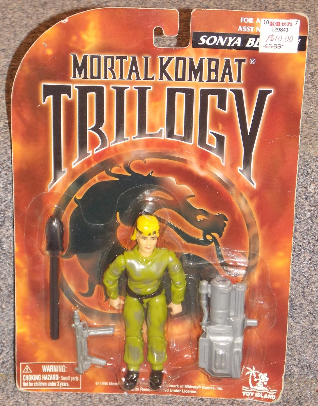 1996 Mortal Kombat Trilogy Sonya Blade Figure New In The Package - $29.99