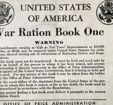 1943 WW2 War Ration Book 1 DeNafio Medford Massachusetts Military DWQQ13 - $19.99