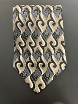 Zylos George Machado Elegant Silk Tie With Geometric Multicolor Pattern - $14.84