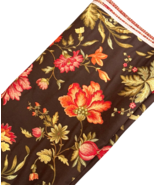 Designer Brown Jacobean Floral Upholstery Fabric 2.25 yds Vine Coral Mat... - $445.62 MXN