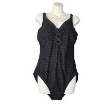 Miraclesuit Women US 12 UK 14 Swimsuit Black Shirred Slimmming Flatterin... - $29.17