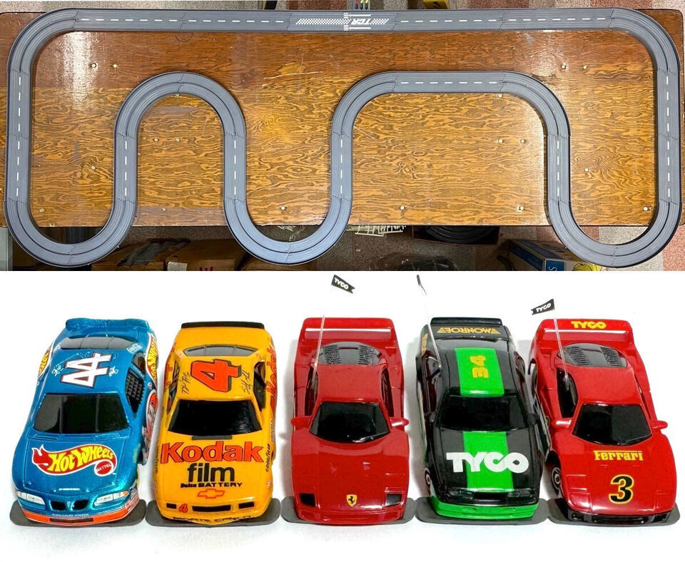 1993 UNUSED TYCO TCR Slotless Slot Car Total Control RACE SET 22ft + 6 V... - $189.99