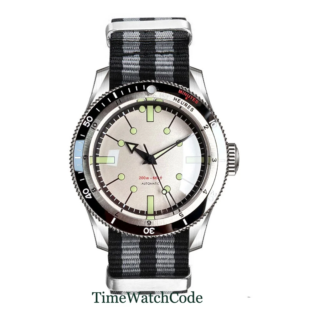 40mm Automatic Diver Watch for Men Double Bow Sapphire Crystal NH35 PT50... - $164.23