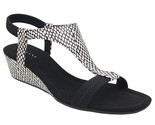 Alfani Women Slingback Wedge Sandals Vacanzaa Size US 8.5M Black White S... - $32.67