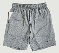 Nike Dri-FIT Yoga Men&#39;s 9&quot; Training Shorts Heather Gray/Black Size SM DB4199-084 - £43.46 GBP