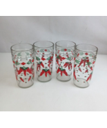 Anchor Hocking Red Chili Pepper Vintage 16 oz Glass Tumblers Set of 4 - £10.66 GBP