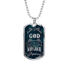 Express Your Love Gifts Who Can Be Against Us Necklace Romans 8:31 Stainless Ste - £35.68 GBP