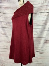 Emma James Sleeveless Sweater Womens 1X Beaded Cowl Neck Metallic Knit S... - $18.00