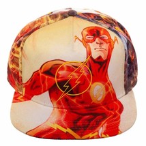 DC Comics The Flash Rubber Logo Sublimated All Over Print Snapback - £21.89 GBP