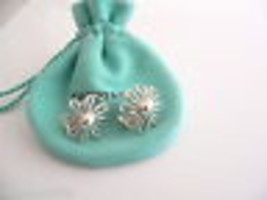 Tiffany &amp; Co Picasso Large Silver Daisy Flower Earrings Studs Gift Pouch... - $498.00