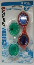 Dolfino Child 4+ Swim Goggles Red and Green 2 Pack (LOC404 BK-1) - $5.93