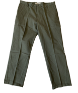Amazon Essentials Olive Green Classic Twill Flat Front Pants Size 38W x ... - $19.53 CAD