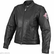 River Road Biker Girl Premium leather Skull Graphix motorcycle Jacket small - £70.41 GBP