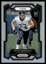 2023 Panini Prizm Silver Peter Skoronski Rookie Tennessee Titans #395 - £2.16 GBP