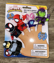 Disney Jr Marvel Ginsey "Spidey & His Amazing Friends" Vinyl Finger Puppets New - £14.14 GBP