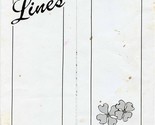 Line&#39;s Restaurant Menu Medical Arts Building Knoxville Tennessee 1990&#39;s  - $17.82