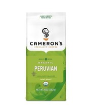 Cameron’s Peruvian Organic light roast whole bean coffee 10oz bag. lot of 4 - $79.17