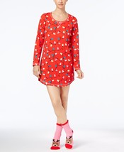 Jenni by Jennifer Moore Womens Graphic Sleepshirt With Socks 2 Piece,Red,Small - £21.42 GBP