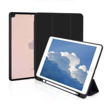 Anymob iPad Case Black Acrylic Split PU leather Magnetic Smart Silicon with Pen  - £27.47 GBP