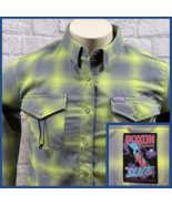 Dixxon Flannel Co The Slice Men Medium Shirt D-Tech Green Plaid Long Sle... - $1,306.96 MXN