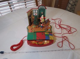 1980&#39;s Vintage Christmas telephone music box Santa Clause workshop phone PF RARE - £36.42 GBP