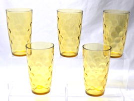 HAZEL ATLAS / CONTINENTAL CAN Iced Tea Glass EL DORADO GOLD  - 6.75&quot; Set... - $611.83 MXN