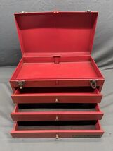Vintage Alltrade 3 Drawer Toolbox Chest Tool Box Plumber Electrician Han... - $58.45