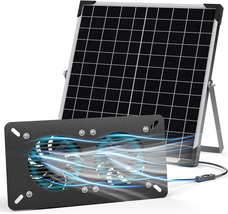 Powered Exhaust Fan, 20W Pro Solar Panel + Two High-Speed Solar Exhaust ... - £85.83 GBP