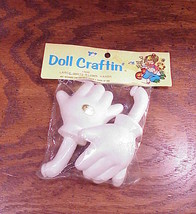 New Pair of Large White Doll Clown Hands, no. 17048, from Doll Craftin&#39; - £3.95 GBP
