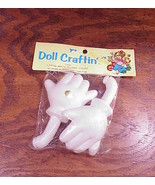 New Pair of Large White Doll Clown Hands, no. 17048, from Doll Craftin&#39; - £3.89 GBP