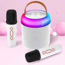 Kids Portable Wireless Karaoke Machine 2 Wireless Microphones Bluetooth Speaker - £15.54 GBP