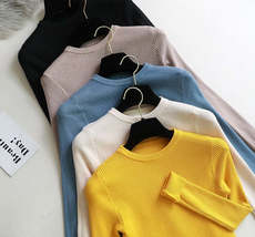 Knitted Women o neck Sweater Pullovers spring Autumn Basic Women - £5.86 GBP