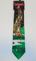 St Nicholas Square Holiday Tie Mens Golf Reindeer Santa 18Th Hole New Ch... - £18.92 GBP