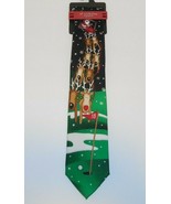 St Nicholas Square Holiday Tie Mens Golf Reindeer Santa 18Th Hole New Ch... - £18.68 GBP