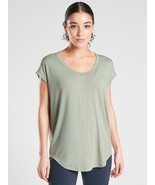 Athleta Sage Oversized T Shirt Soft Low High Hem Stretch Blouse Top, Siz... - $476.74 MXN
