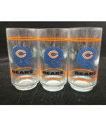 Set of 3 Vintage Chicago Bears Helmet Logo NFL Pint Glass 16oz Orange an... - $27.73 CAD