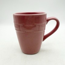 Longaberger Woven Traditions Dusty PINK Coffee Mug Basket Weave Pottery ... - $19.99