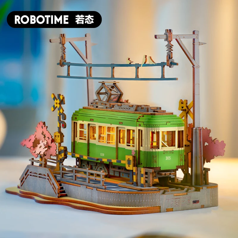 Robotime Rolife Sakura Journey Wooden Assemble Car Eco-friendly 3D Woode... - $52.00