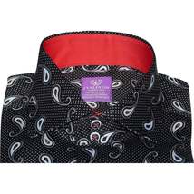Men Shirt J.Valintin Turkey Usa Egyption Cotton Axxess Style 4S96-03 Black image 9
